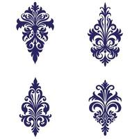 Ornamental Foliage Patterns with Historical Inspired Detailing vector