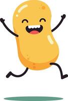 Cheerful cartoon character jumping joyfully in a playful style illustration vector