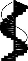 Spiraling staircase design in minimal style with geometric elements for modern illustration vector