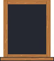 Wooden-framed chalkboard in minimal design style showcasing a versatile blank space illustration vector