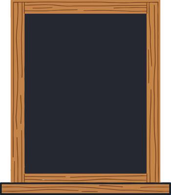 Wooden-framed chalkboard in minimal design style showcasing a versatile blank space illustration