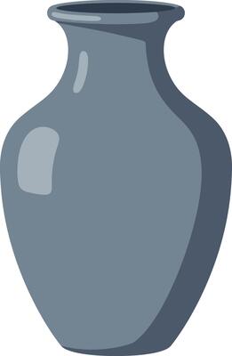 A detailed grey ceramic vase in a minimal style showcasing smooth curves and a classic design, perfect for art