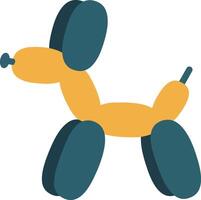 Colorful balloon dog in playful design style showcasing a whimsical character in art vector