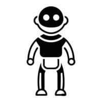 Simple Robot Illustration Icon Technology Artificial Intelligence Concept Design vector
