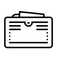 Document Icon Outline Style Symbol For Office Paperwork And Information vector