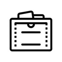 File Folder Icon Data Storage And Document Management Outline Style vector