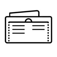 Simple Outline Icon Of Filing Cabinet Concept For Document Storage Organization vector