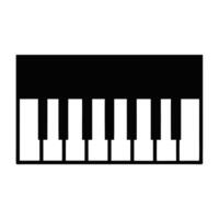 Minimalist Piano Keyboard Keys Illustration In Black And White Music Element vector