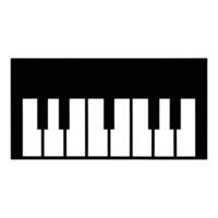 Simple Piano Keys Illustration Music Instrument Monochrome Design For Musical Projects vector