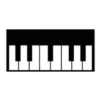 Minimalist Piano Keyboard Graphic Black And White Keys Music Illustration Simple vector