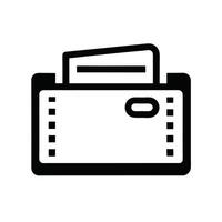 Fax Machine Icon Illustration Symbol Communication Send Document Data vector