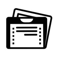 Black And White Illustration Of A File Folder Icon With Documents vector