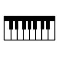Minimalist Piano Keyboard Keys Icon Graphic Music Instrument Design vector