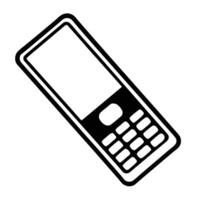 Simple Mobile Phone Icon For Telecommunications In Format vector