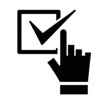 Hand Selecting A Check Box Choosing Or Marking Approval Concept Illustration vector