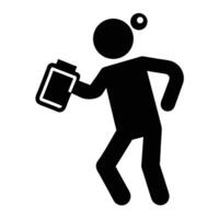 Pictogram Of A Person Dancing Holding A Drink In A Fun Style vector