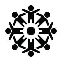 Unity Harmony People Icon Circle Together Connection Community Cooperation Solidarity Pictogram vector
