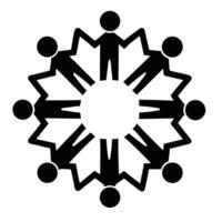 Group Of People Circle Holding Hands Unity Togetherness Cooperation Teamwork vector