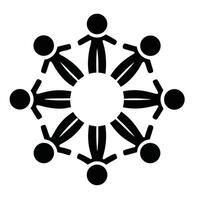 Circle Of People Connection And Unity Forming Community Symbol Illustration Graphic vector