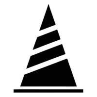 Black And White Geometric Cone Shape Abstract Illustration Isolated vector
