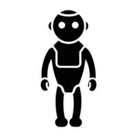 Standing Robot Illustration Ai Technology Futuristic Automation Artificial Intelligence Concept vector