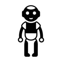 Minimalist Icon Of A Newborn Baby In A Diaper Simple Design vector