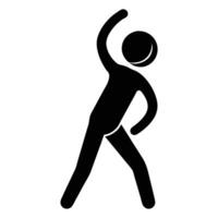Stick Figure Stretching Exercise Routine For Physical Health And Well Being Illustration vector