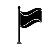 Black Flag Symbol On White Background Simple Illustration Minimalist Design vector