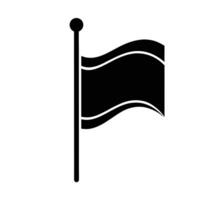 Simple Black Flag Illustration On White Background For Design Projects vector