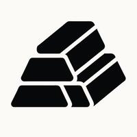Gold Bars Pile Symbolizing Wealth And Investment Minimalist Design vector