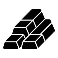 Stack Of Shiny Gold Bars Icon For Wealth And Investment vector