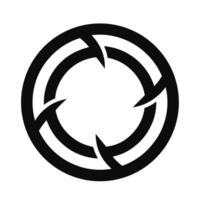 Abstract Black Circle With Arrow Elements Design Graphic Illustration vector
