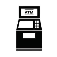 Automated Teller Machine Icon Financial Transactions Withdrawal Symbol Simple Design vector