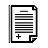 Medical Report Document Icon Illustration With Addition Symbol Design vector