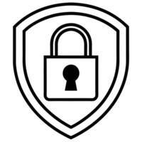 Security Shield With Padlock Icon For Data Protection And Privacy Concepts vector