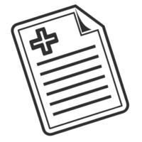 Medical Report Form Document Icon For Healthcare Paperwork And Patient Information vector