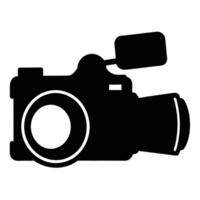 Digital Camera Modern Silhouette Illustration For Photography Equipment And Image Capture Technology vector
