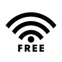 Free Wifi Symbol Minimalist Design Concept Wireless Internet Connection Access Point vector