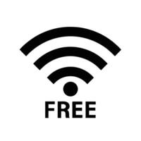 Free Wifi Symbol Illustration Simple Wireless Internet Connection Design vector
