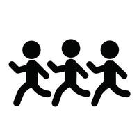 Group Of People Running Together Illustration Concept Design Element Graphic vector