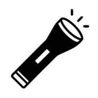 Black And White Flashlight Icon Illustration For Web Design And Mobile Apps vector