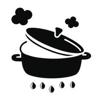 Steaming Cooking Pot Illustration Isolated On White Background For Culinary Designs vector