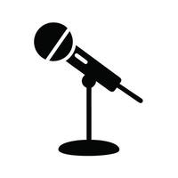 Microphone Icon Graphic Illustration Stand For Voice And Music Recordings vector