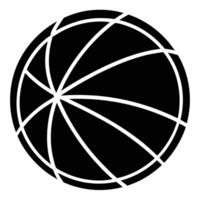Black Spherical Shape With White Lines And Symmetrical Design vector