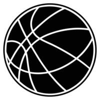 Black And White Minimalist Basketball Illustration For Sports And Design Projects vector