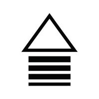 Simple Black And White Arrow Up Icon Directional Indicator Design vector