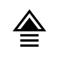Black And White Graphic Arrow Pointing Upward Symbol Design Element vector