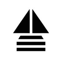 Abstract Black And White Geometric Design With Triangles And Horizontal Lines vector