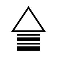 Simple Black Arrow Icon Symbolizing Uploading Data And Information Flow vector