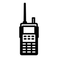 Black And White Radio Transmitter Communication Device Isolated On A White Background vector